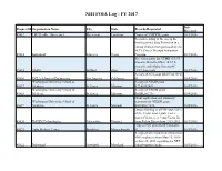 NIH FOIA Log - FY 2017