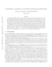 Observational Constraints on the Feeding of Supermassive Black Holes
