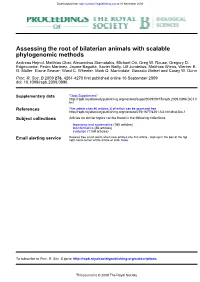 Phylogenomic Methods Assessing the Root of Bilaterian Animals with Scalable