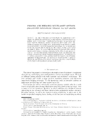 Pricing and Hedging Multi-Asset Options (Incomplete Preliminary Version, Do Not Quote)