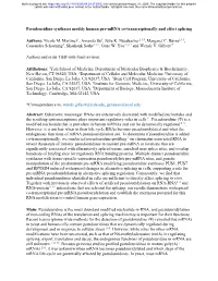 Pseudouridine Synthases Modify Human Pre-Mrna Co-Transcriptionally and Affect Splicing