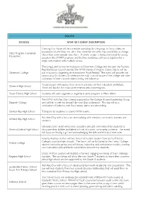 SCHOOL NYW 2012 EVENT DESCRIPTION Alted Program