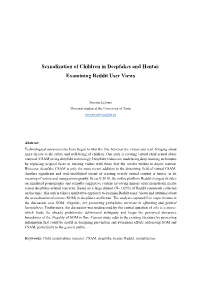 Sexualization of Children in Deepfakes and Hentai: Examining Reddit User Views