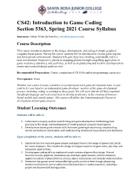 SRJC CS42 5363 Sp 2021 Syllabus Final V2