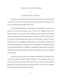 A Song by Aristide Bruant by Rev. Edward R. Udovic, CM, Ph.D. The