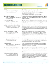 Attractions/Museums (Page 1 of 3) FACILITY ADDRESS/PHONE DESCRIPTION