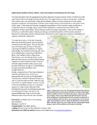 Exploring the Southern Sierras: Water, Snow & Ecosystem