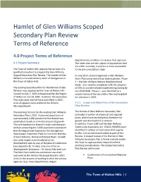 Glen Williams Secondary Plan Review-Terms of Reference-20190918.Pdf