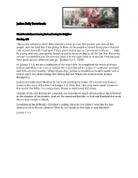 Joshua Daily Devotionals