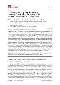 Of Keeping and Tipping the Balance: Host Regulation and Viral Modulation of IRF3-Dependent IFNB1 Expression