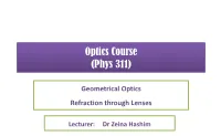 Optics Course (Phys 311)