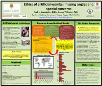Artificial Womb Technology Discourses Around Artificial Wombs the Global Perspective