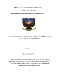 Bindura University of Science Education Faculty Of