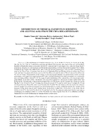 Distribution of Chemical Elements in Sediments and Alluvial Soils from the Crna Reka River Basin