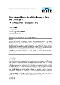 Diversity and Educational Challenges in Oslo and Los Angeles - a Metropolitan Perspective Nr 2