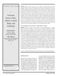 Protected Areas in Chile, and Identify the Challenges That the Country Confronts for Improving the Conservation and Social Efficacy of Protected Areas