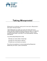 Taking Misoprostol