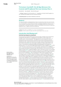 Tentorium Cerebelli: the Bridge Between the Central and Peripheral Nervous System, Part 2
