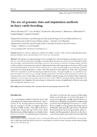 The Use of Genomic Data and Imputation Methods in Dairy Cattle Breeding