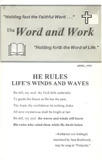 The Word and Work