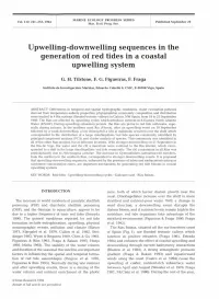 Upwelling-Downwelling Sequences in the Generation of Red Tides in a Coastal Upwelling System