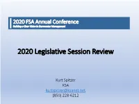 2020 Legislative Session Review