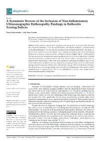 A Systematic Review of the Inclusion of Non-Inflammatory