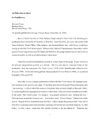 An Education in Space by Paul Hoover Selected Poems Barbara