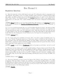 Bee Round 3 Bee Round 3 Regulation Questions