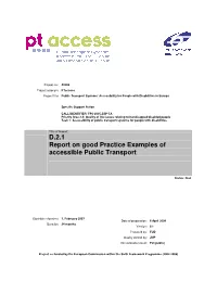 D.2.1 Report on Good Practice Examples of Accessible Public Transport