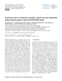 Exploring Sources of Biogenic Secondary Organic Aerosol Compounds Using Chemical Analysis and the FLEXPART Model