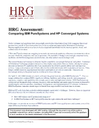 HRG Assessment: Comparing IBM Puresystems and HP Converged Systems