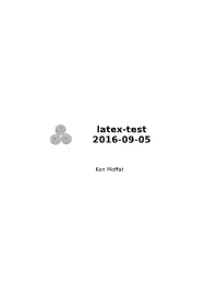 Latex-Test 2016-09-05