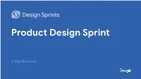 Product Design Sprint