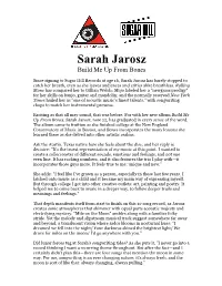 Sarah Jarosz Build Me up from Bones