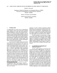 2.3 Case Study Verification of Ruc/Maps Fog and Visibility Forecasts