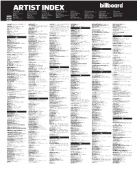 ARTIST INDEX(Continued)