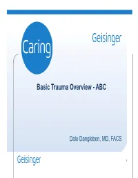 Basic Trauma Overview - ABC
