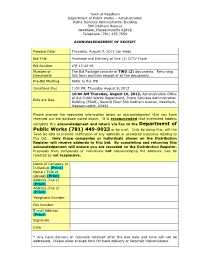 Bid Package Consists of TWO (2) Documents