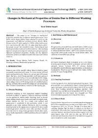 Changes in Mechanical Properties of Denim Due to Different Washing Processes