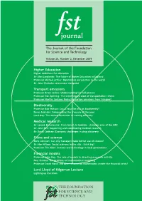 Journal the Journal of the Foundation for Science and Technology