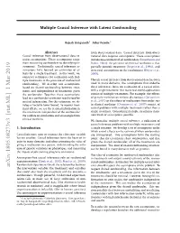 Multiple Causal Inference with Latent Confounding