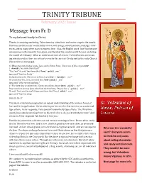 TRINITY TRIBUNE February 2021 Issue