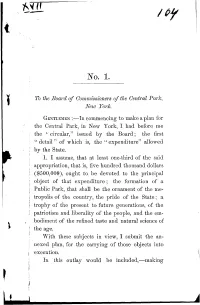 1858 Central Park Architect Report
