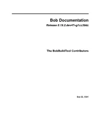 Bob Documentation Release 0.19.2.Dev47+G1cc39dc