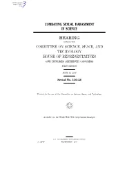 Combating Sexual Harassment in Science