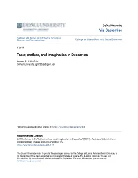 Fable, Method, and Imagination in Descartes