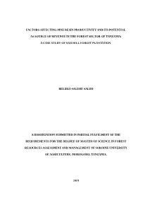 Factors Affecting Pine Resin Productivity and Its Potential