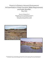 Projects to Enhance Arizona's Environment: an Examination of Their Function, Water Requirements and Public Benefits"