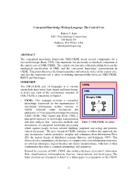 Conceptual Knowledge Markup Language: the Central Core